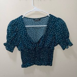 Dark teal crop top - size small.